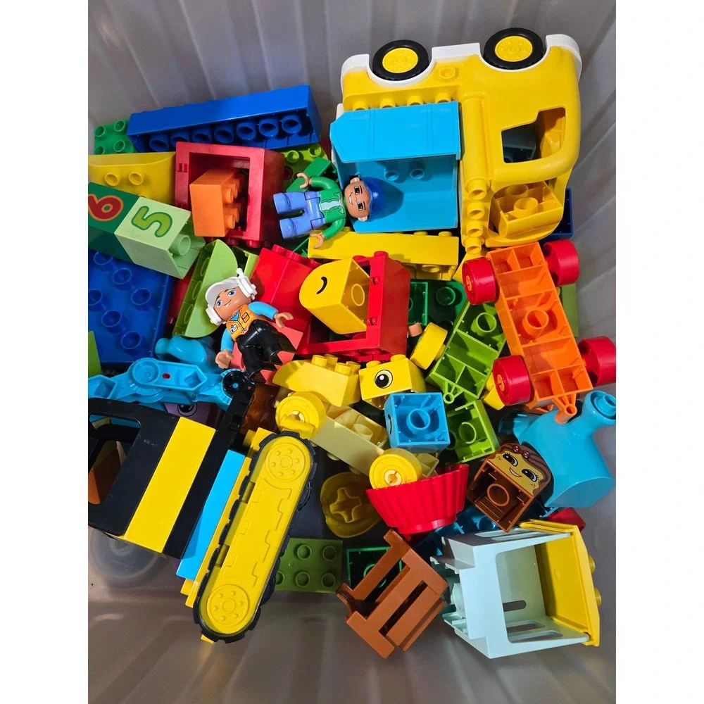 LEGO Duplo Bulk Lot Construction Vehicles Figures Number Bricks Mixed Set